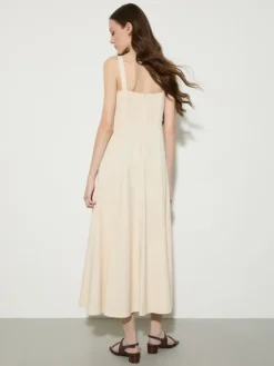 Fluid nylon princess dress - milk
