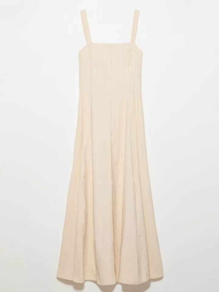 Fluid nylon princess dress - milk