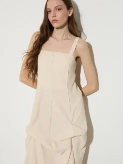 Fluid nylon princess dress - milk