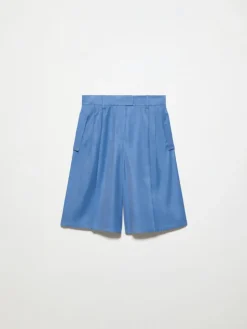 Fluid, wide-fit Bermuda shorts - avio
