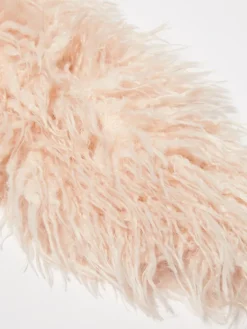 Frisé plush stole - antique rose
