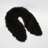 Frisé plush stole - black