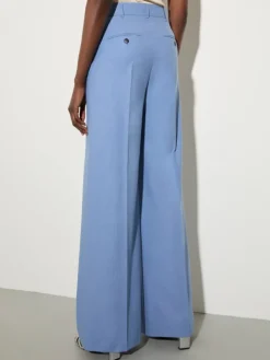 Gabardine straight trousers - avio