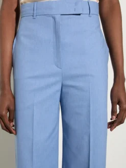 Gabardine straight trousers - avio