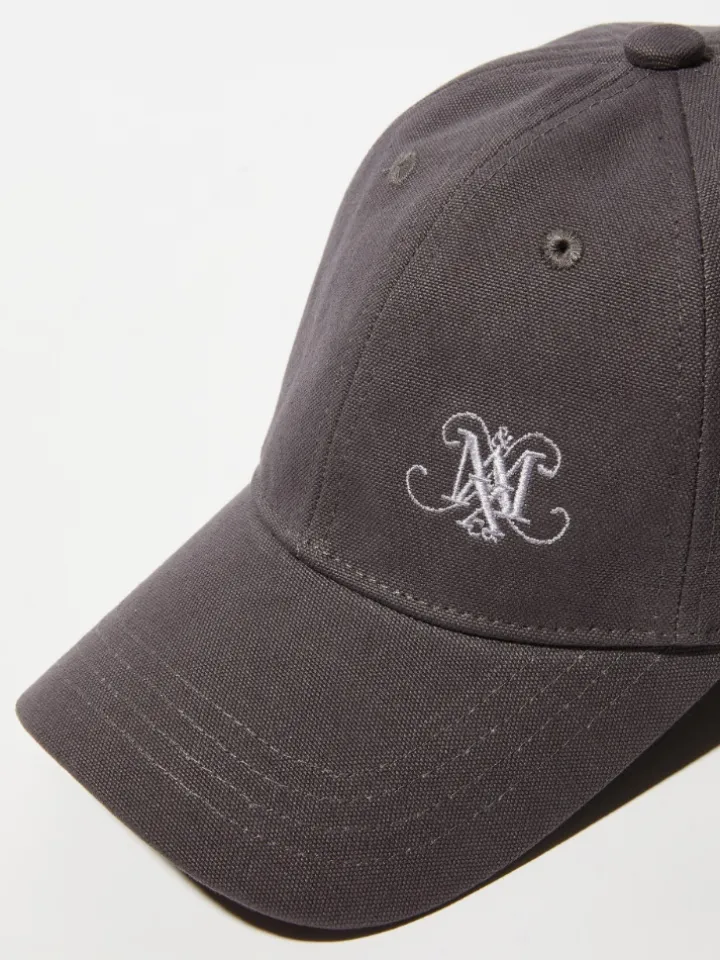 Hemp and cotton baseball cap - aubergine