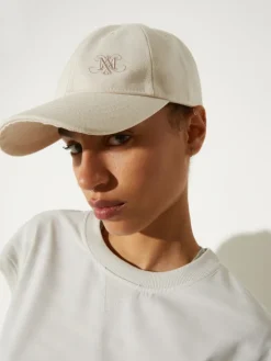 Hemp and cotton baseball cap - white