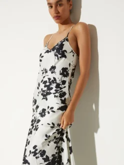 2-in-1 midi shift dress - navy