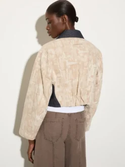 Jacquard fabric jacket - blue jeans