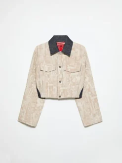 Jacquard fabric jacket - blue jeans