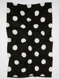 Jacquard stole - black white