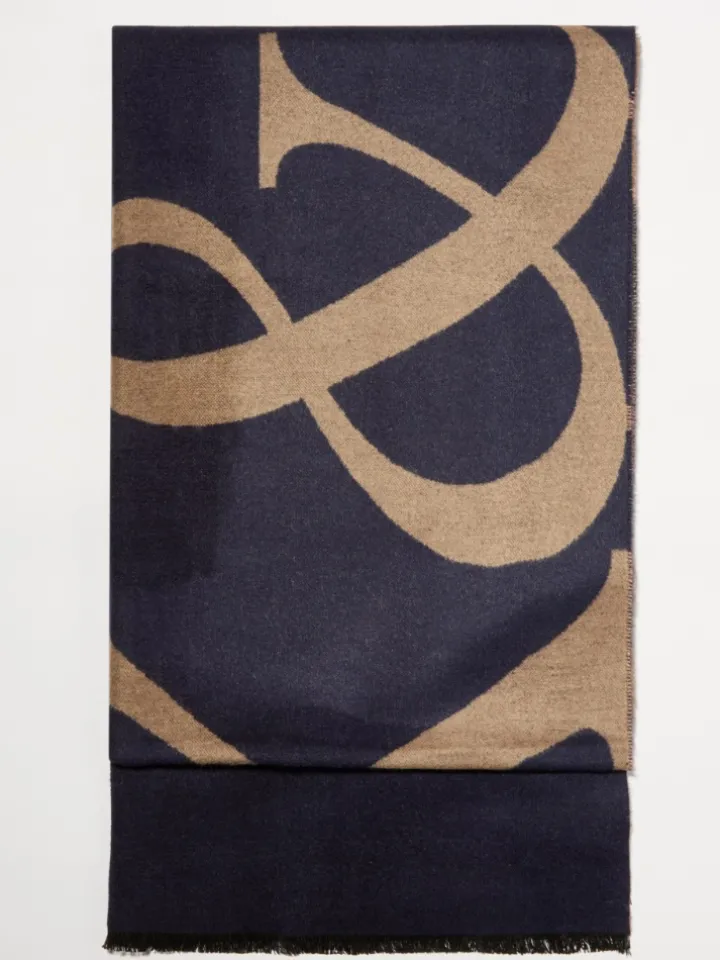 Jacquard stole - navy