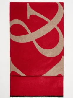 Jacquard stole - red