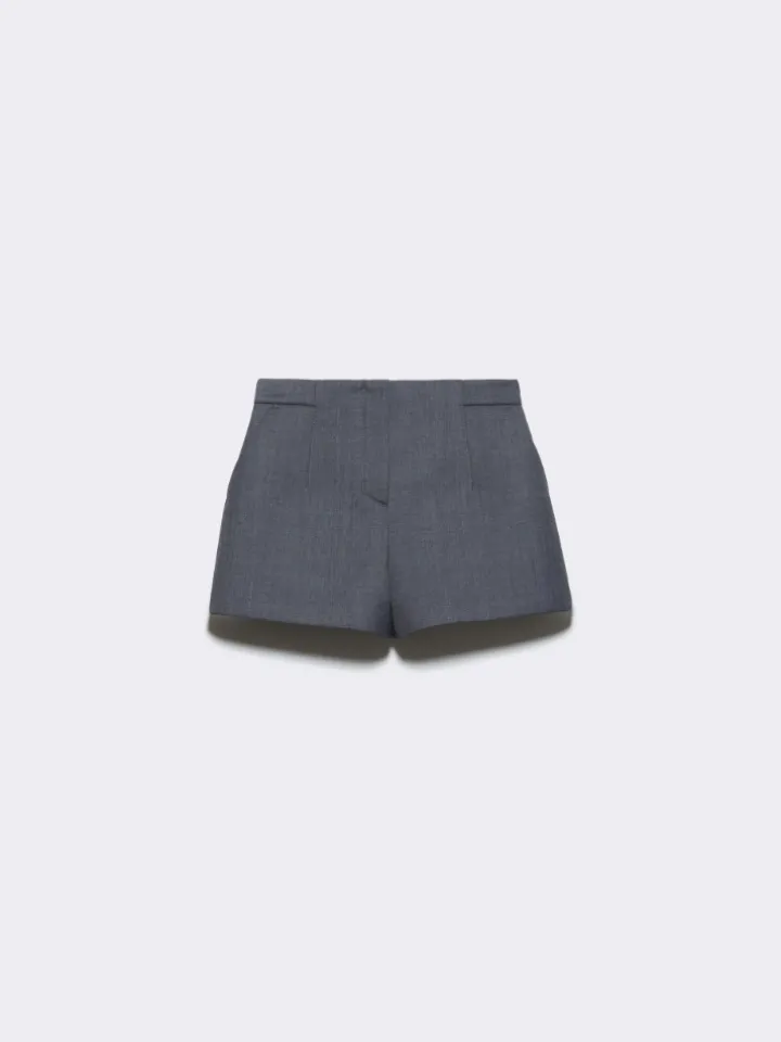Jersey and grisaille shorts - melange grey