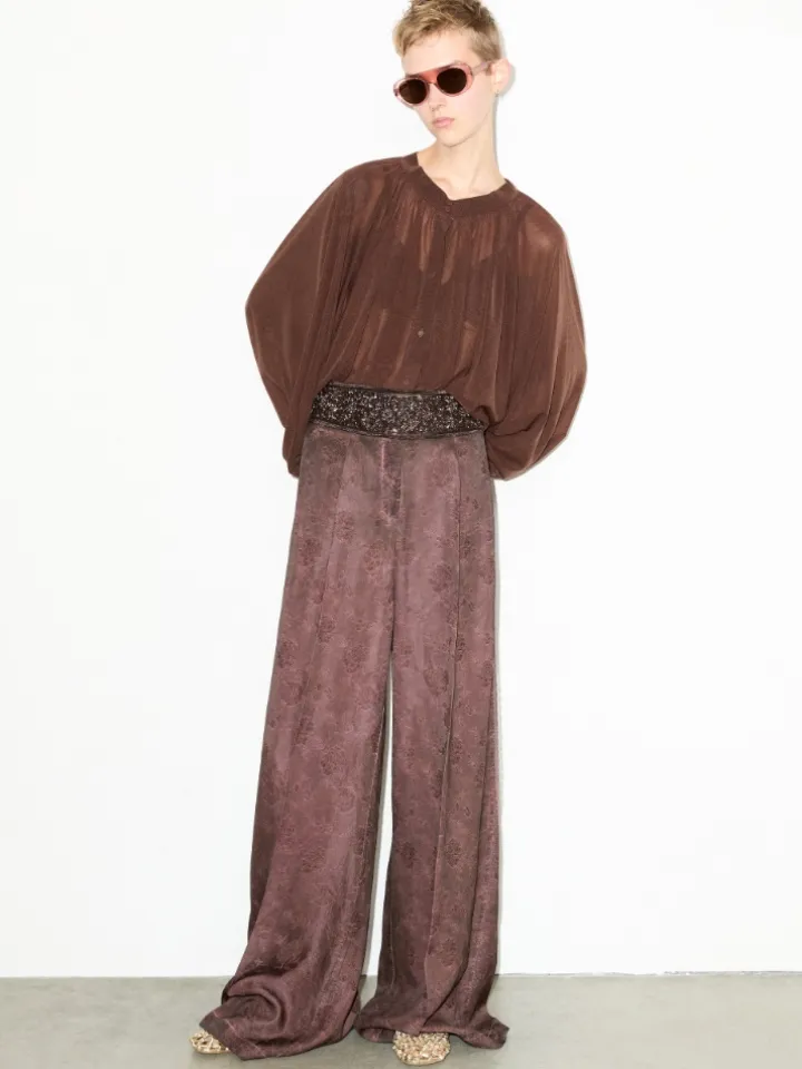Jersey circle shirt - chocolate