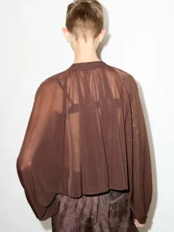Jersey circle shirt - chocolate