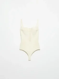 Knit bodysuit Sami Miró &Co.llaboration - white