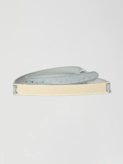 Leather and metal belt - avio