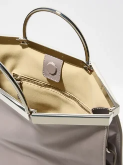 Leather bag - grey