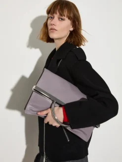 Leather bag - grey
