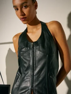 Leather corset Sami Miró &Co.llaboration - black