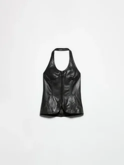 Leather corset Sami Miró &Co.llaboration - black