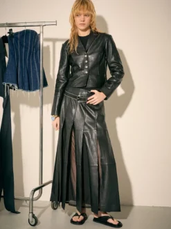 Leather jacket Sami Miró &Co.llaboration - black