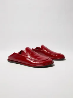 Leather loafers - red