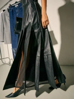 Leather skirt Sami Miró &Co.llaboration - black
