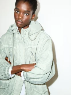 Lightweight nylon parka - jade
