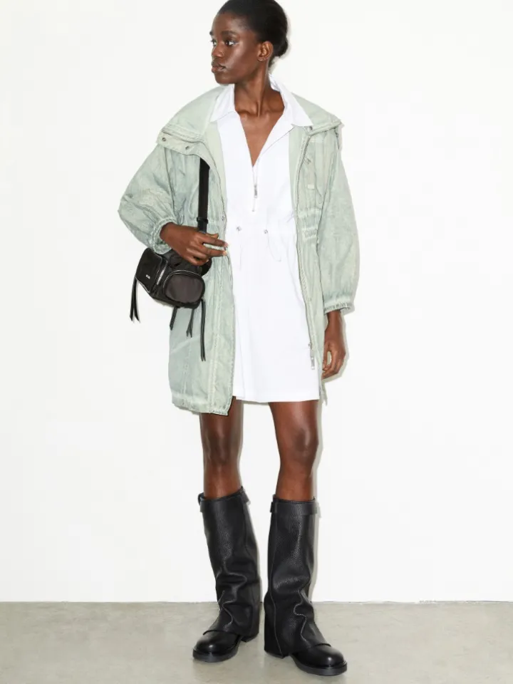 Lightweight nylon parka - jade