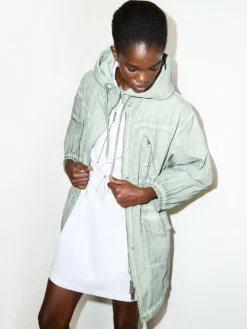 Lightweight nylon parka - jade