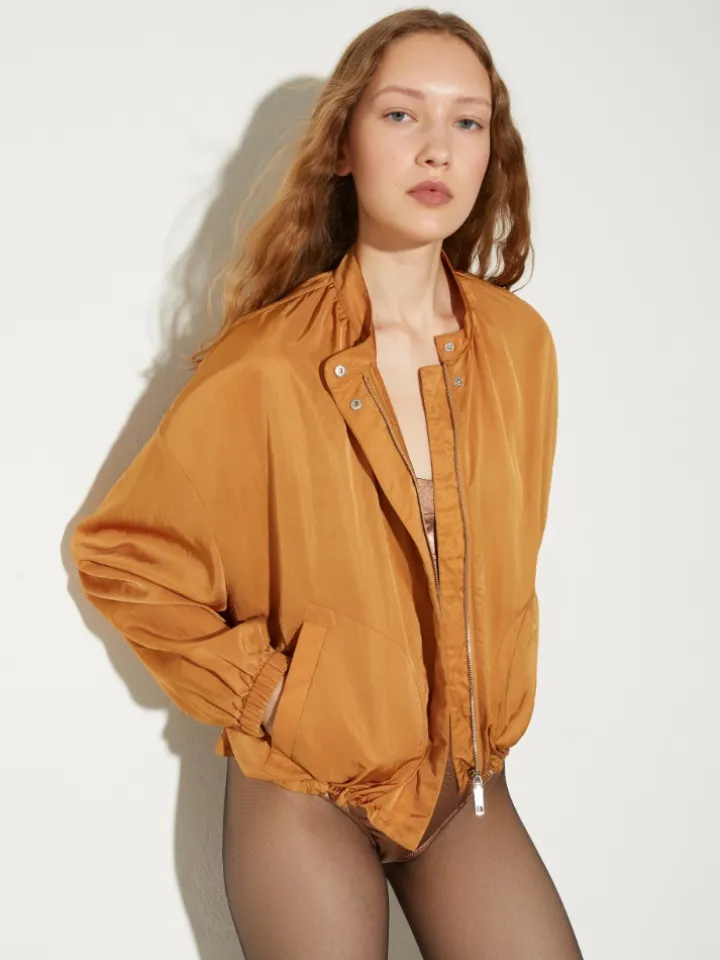 Lighweight bomber jacket - terra cotta