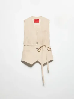 Linen and cotton gilet - rope