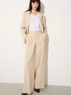 Linen and cotton trousers - rope