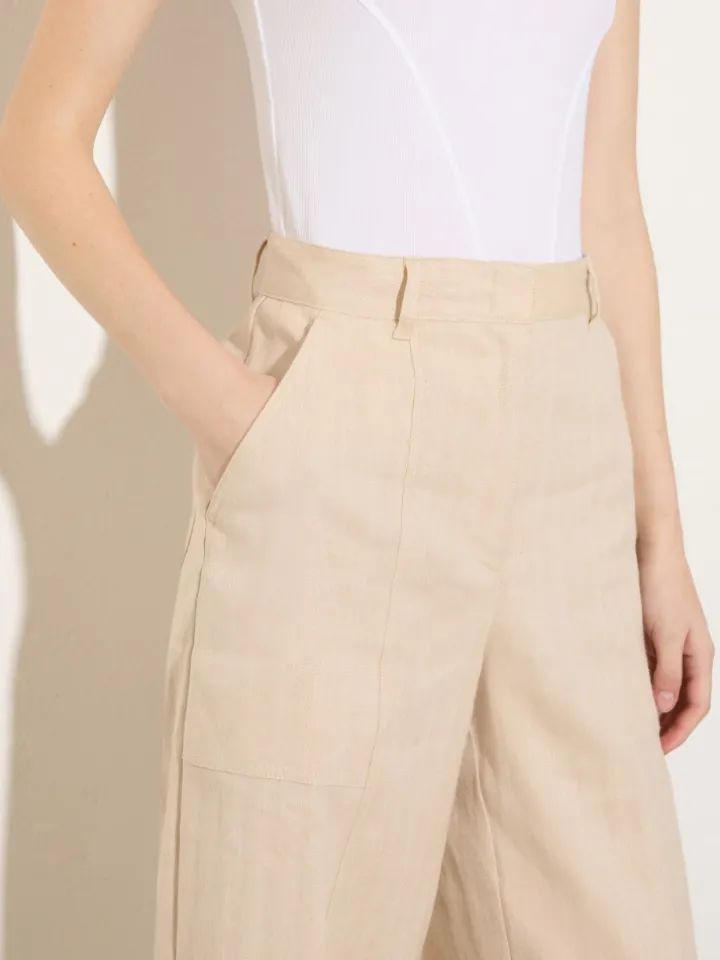 Linen and cotton trousers - rope
