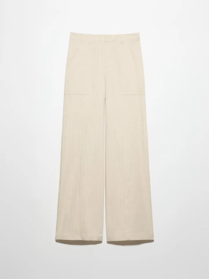 Linen and cotton trousers - rope