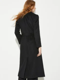 Longrun coat in drap - black