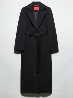 Longrun coat in drap - black