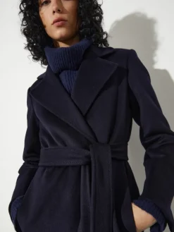 Longrun coat in drap - navy