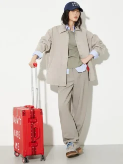 Loose-fitting poplin shirt - sky-blue