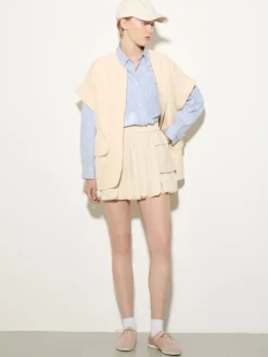 Matelassé fabric jacket - milk
