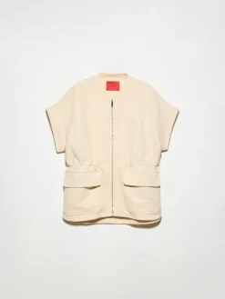 Matelassé fabric jacket - milk