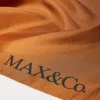 Maxi silk-twill scarf - rust