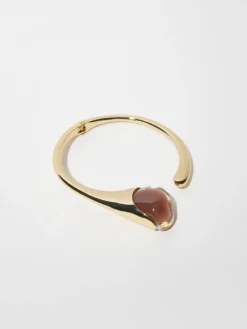Metal and resin choker - chocolate