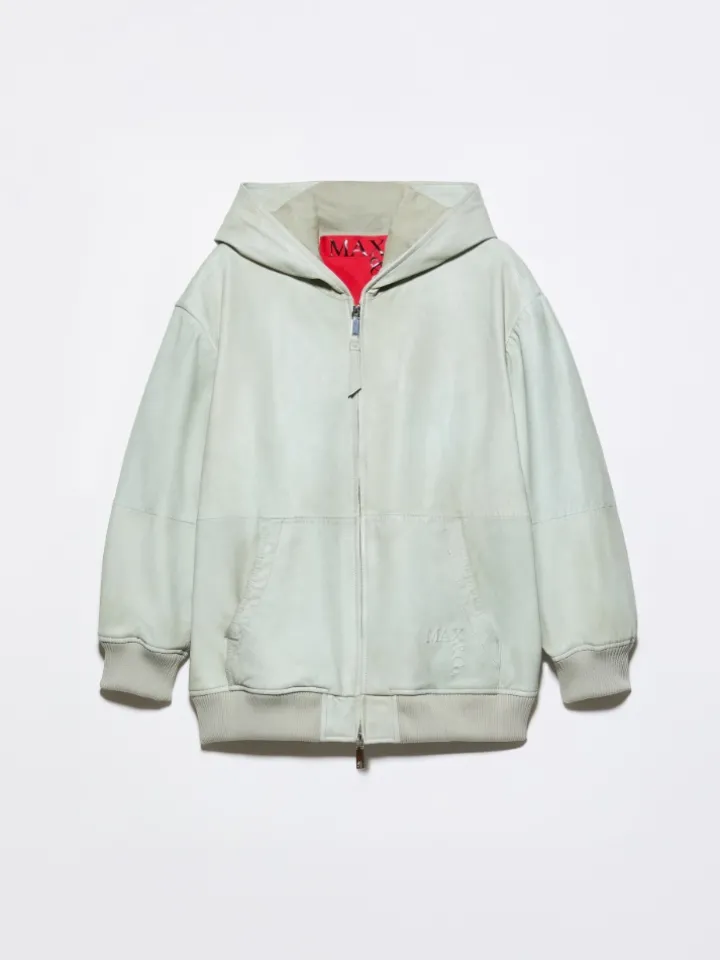 Nappa leather hoodie - mint