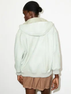 Nappa leather hoodie - mint