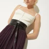 Nappa leather obi belt - black