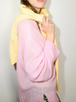 Oversized cashmere-blend jumper - pink