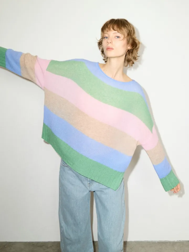 Oversized cashmere-blend jumper - green