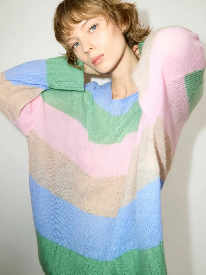 Oversized cashmere-blend jumper - green